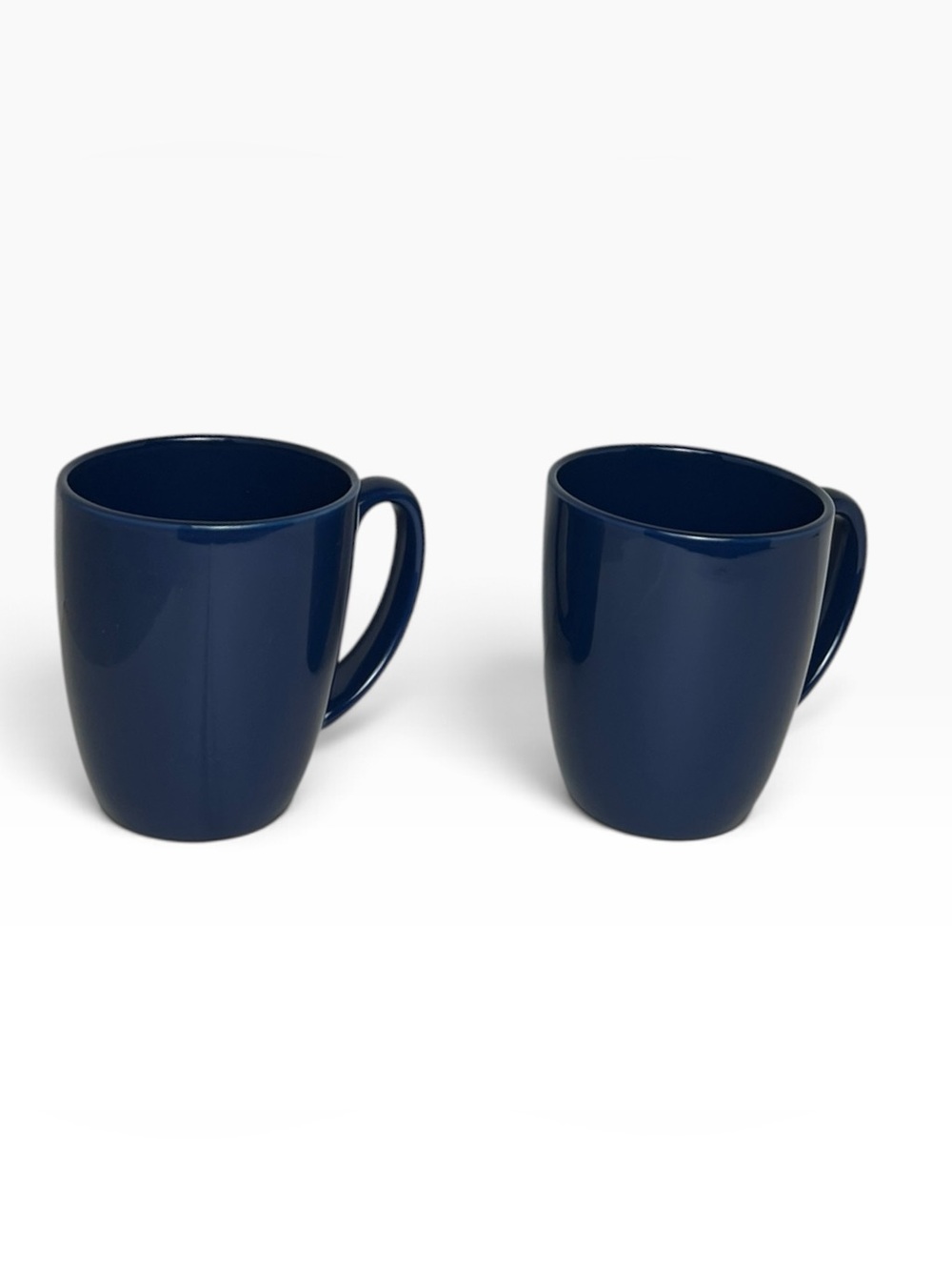Navy Blue Corelle Stoneware Mugs — Set Of 2